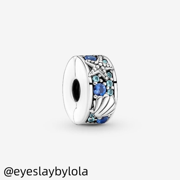 Pandora Tropical Starfish & Shell Clip Charm - Picture 1 of 6